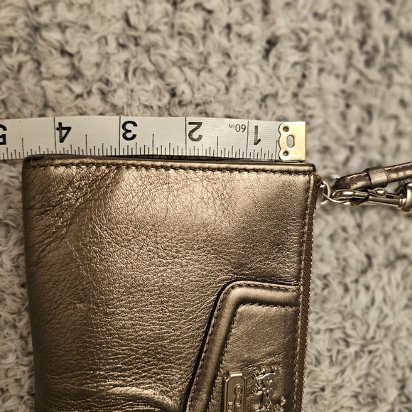 Coach Gold/Bronze Wristlet Clutch